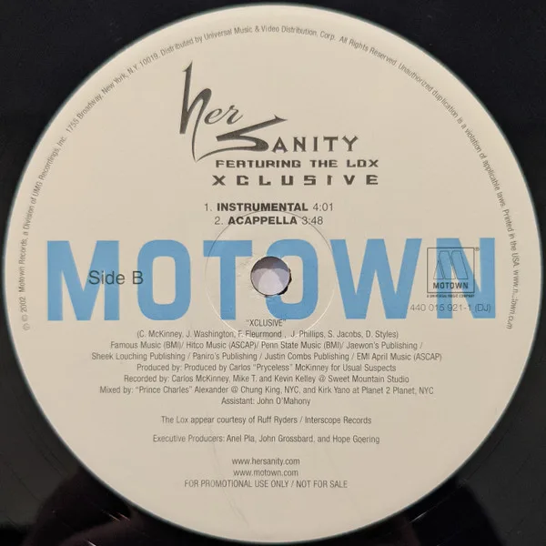 Album cover for Xclusive by Her Sanity Featuring Lox, The