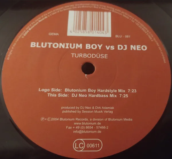 Album cover for Turbodüse by Blutonium Boy Vs. DJ Neo