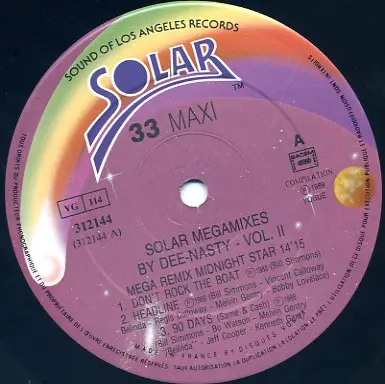 Dee Nasty - Mega Remix "Midnight Star" / Voyage Into The Land Of Funk - Part III - 1989 - Disco, Funk, Soul - Solar, Vogue - 