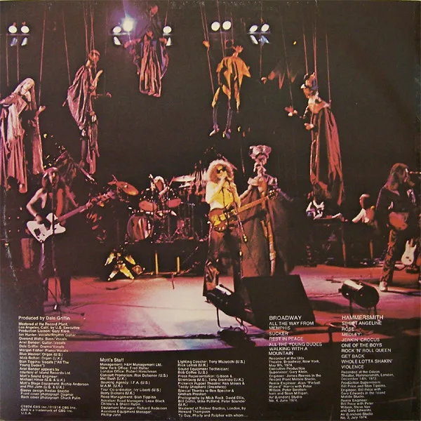 Album cover for Mott The Hoople Live by Mott The Hoople