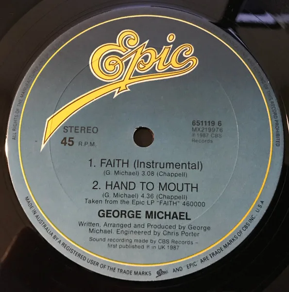 Album cover for Faith by George Michael
