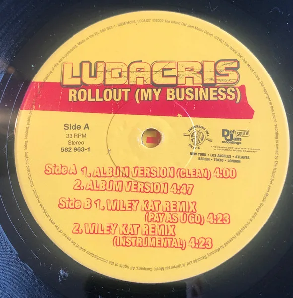 Album cover for Rollout (My Business) by Ludacris