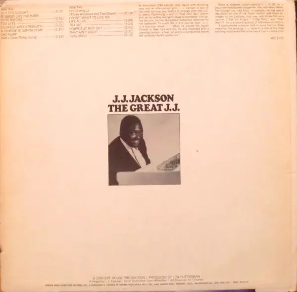 J.J. Jackson - The Great J.J. Jackson, Funk / Soul, Rhythm & Blues, 1969 - Warner Bros. - Seven Arts Records, US, Vinyl 1x LP