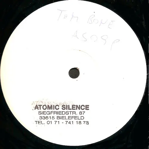 Tom Bone - Shaking Palsy, Electronic, Techno, 1997 - Atomic Silence, Germany, Vinyl 1x 12", 33 ⅓ RPM, White Label Stamped