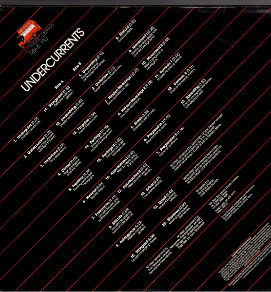 Various - Undercurrents, Classical, Electronic, Stage & Screen, Abstract, Ambient, Experimental, Red Bus Music Library, UK, V