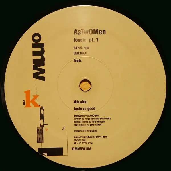 As Two Men - Touch: Pt. 1, Electronic, House, 1996 - OMW (Oxygen Music Works), US, Vinyl 1x 12"