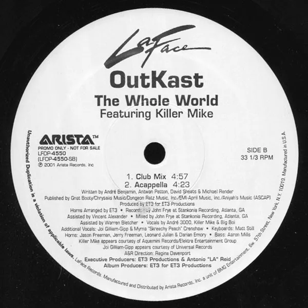 Album cover for The Whole World by OutKast Featuring Killer Mike