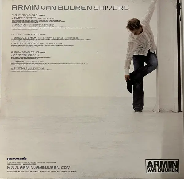 Armin van Buuren - Shivers (Album Sampler 01), Electronic, Progressive Trance, Trance, 2005 - Armada (4), Netherlands, Vinyl 