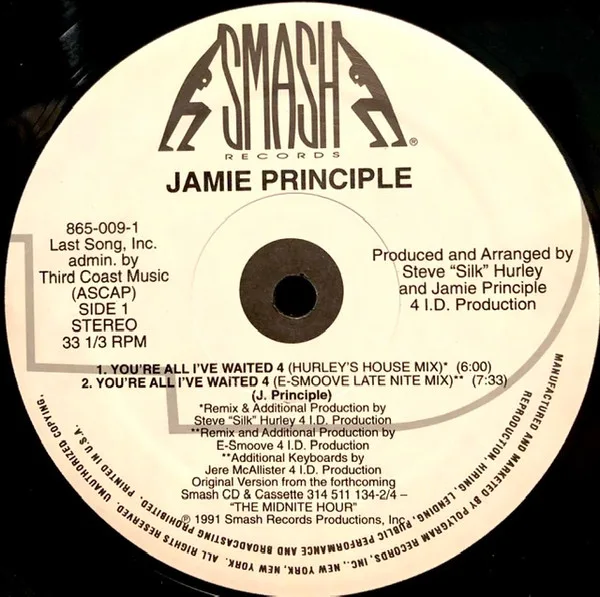 Album cover for You're All I've Waited 4 by Jamie Principle