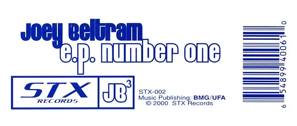 Joey Beltram - E.P. Number One, Electronic, Techno, 2000 - STX Records, US, Vinyl 1x 12", EP, 45 RPM