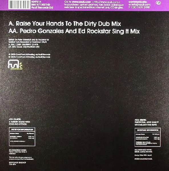 Album cover for Raise Your Hands by Twisted Funk