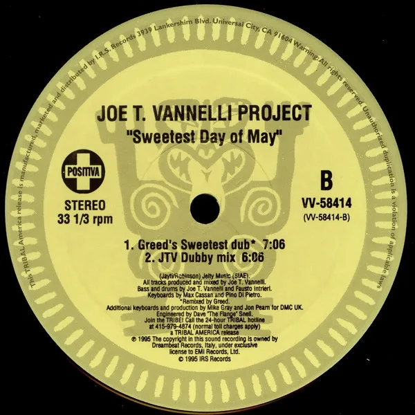 Album cover for Sweetest Day Of May by Joe T. Vannelli Project