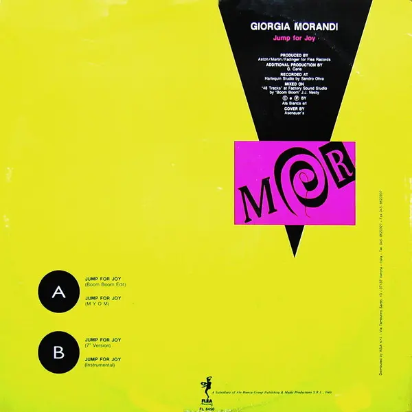 Giorgia Morandi - Jump For Joy, Electronic, Eurobeat, Hi NRG, 1990 - Flea Records, Italy, Vinyl 1x 12", 45 RPM