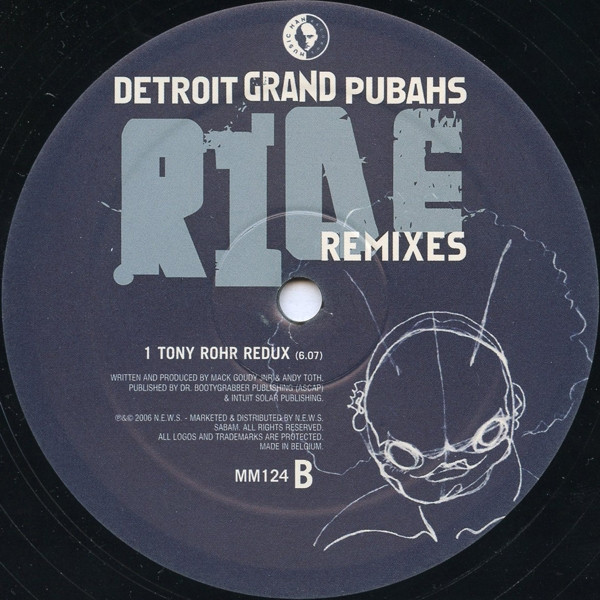 Detroit Grand Pubahs - Ride Remixes, Electronic, House, Techno, 2006 - Music Man Records, Belgium, Vinyl 1x 12", 33 ⅓ RPM, 45
