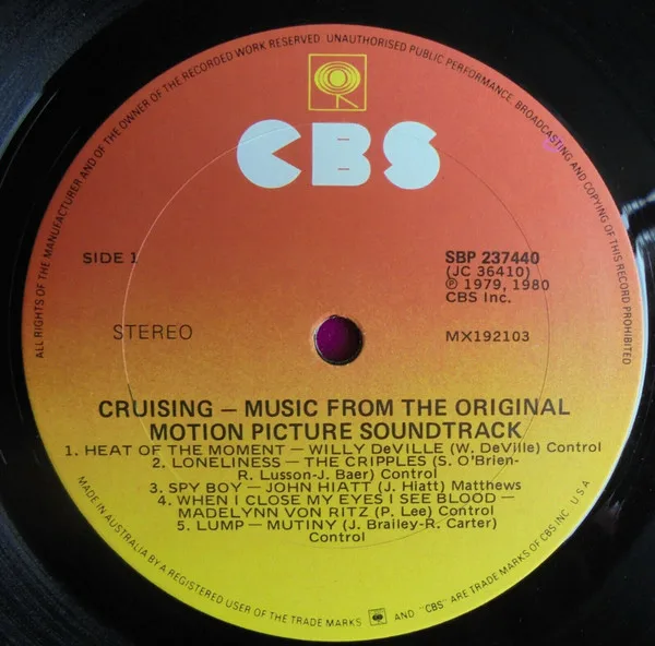 Album cover for Cruising (Music From The Original Motion Picture Soundtrack) by Various