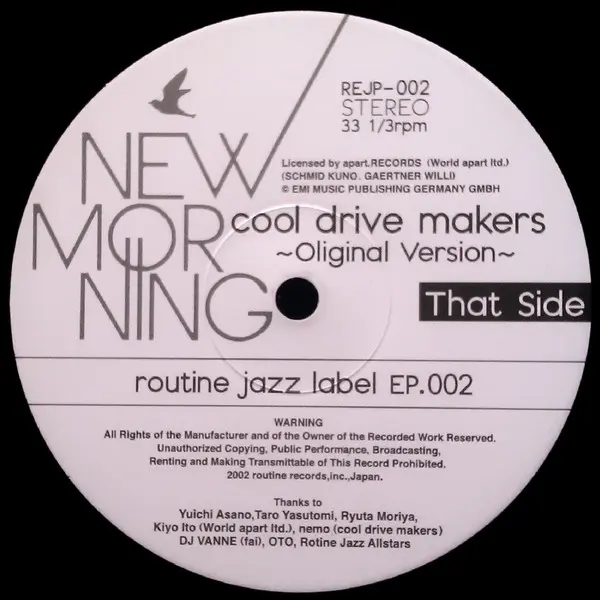 Cool Drive Makers, Kei Kobayashi - New Morning, Electronic, Future Jazz, Latin, 2002 - Routine Jazz Label, Routine Records, J