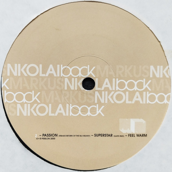 Markus Nikolai - Back, Electronic, House, Minimal, Techno, 2000 - Perlon, Germany, Vinyl 2x LP