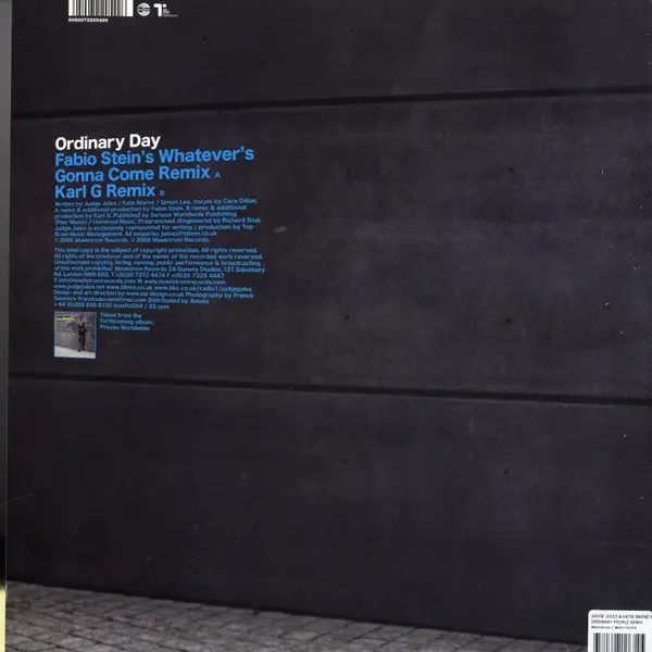 Judge Jules & Katie Marne Ft Cara Dillon - Ordinary Day (Remixes), Electronic, Progressive Trance, Trance, 2006 - Maelstrom R