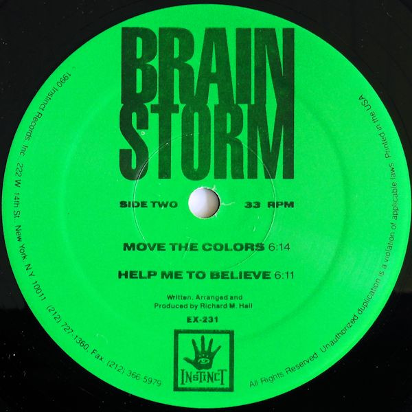 Brainstorm (3) - Rock The House - 1991 - Acid House, Techno - Instinct Records - Vinyl 1x 12", 33 ⅓ RPM