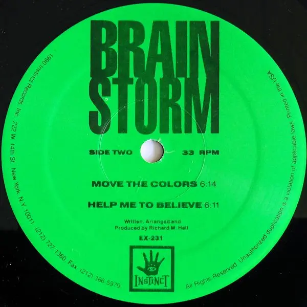 Brainstorm (3) - Rock The House - 1991 - Acid House, Techno - Instinct Records - Vinyl 1x 12", 33 ⅓ RPM