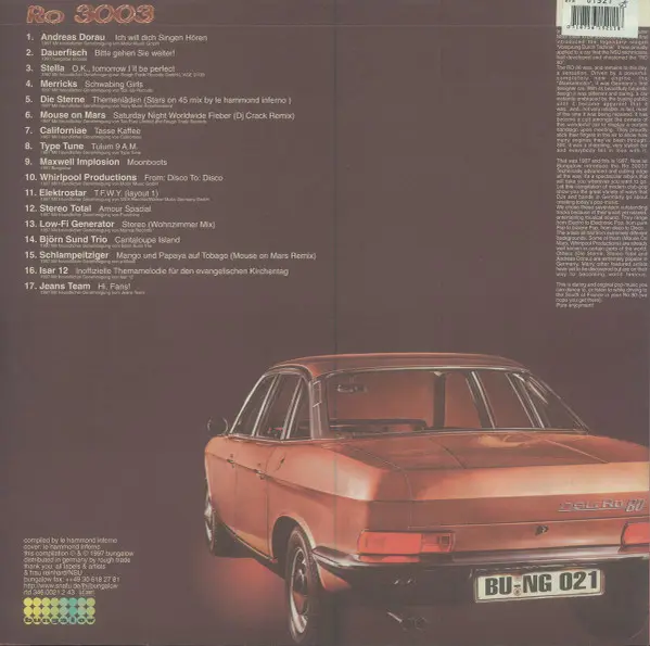 Various - Ro 3003 - A Spectacular Collection Of German Clubpop, Electronic, Synth-pop, 1997 - Bungalow, Germany, Vinyl 2x LP,