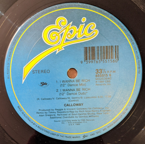 Album cover for I Wanna Be Rich by Calloway