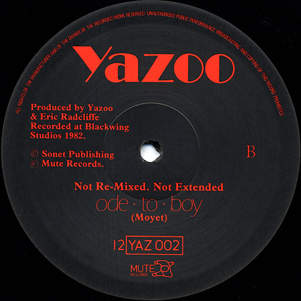 Yazoo - The Other Side Of Love, Electronic, Pop, Synth-pop, 1982 - Mute, UK, Vinyl 1x 12", Single, 45 RPM