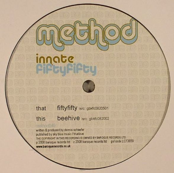 Innate - Fiftyfifty, Electronic, Progressive House, 2008 - Method Records (2), UK, Vinyl 1x 12"