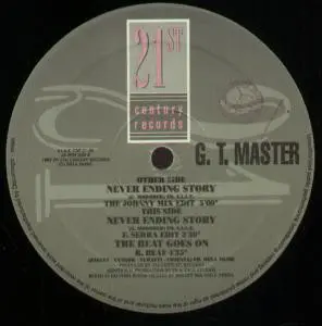 G.T. Master - Never Ending Story - 1993 - Euro House - 21st Century Records - Vinyl 1x 12", 45 RPM