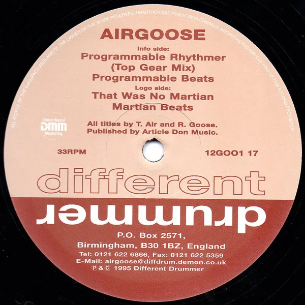 Album cover for Programmable Rhythmer E.P. by Airgoose
