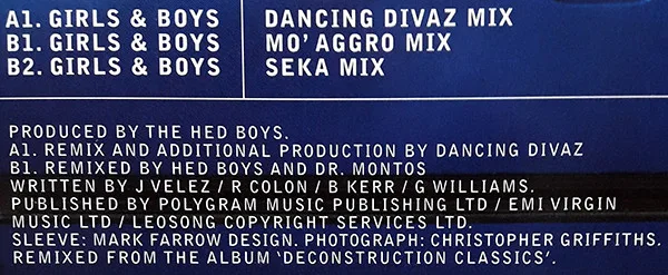 Album cover for Girls & Boys by Hed Boys