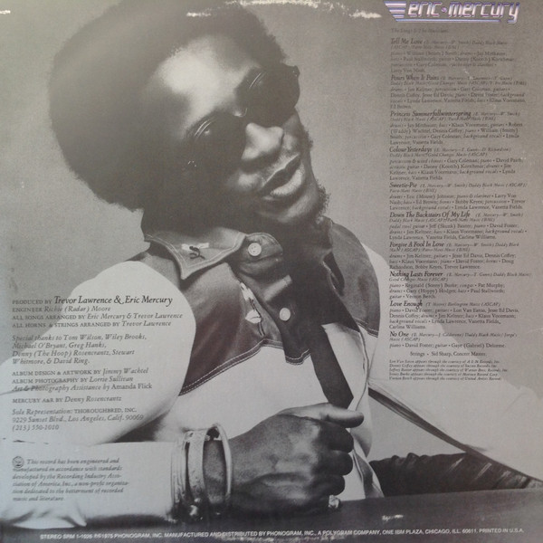 Eric Mercury - Eric Mercury, Funk / Soul, Funk, Soul, 1975 - Mercury, US, Vinyl 1x LP, Album, Stereo Terre Haute Pressing