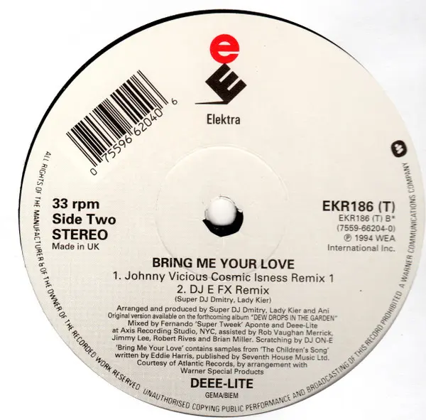 Deee-Lite - Picnic In The Summertime, Electronic, Downtempo, House, 1994 - Elektra, UK, Vinyl 1x 12", 33 ⅓ RPM