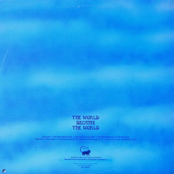 Premiata Forneria Marconi - The World Became The World - 1974 -Prog Rock, Psychedelic Rock -Manticore -Vinyl 1x LP, Album