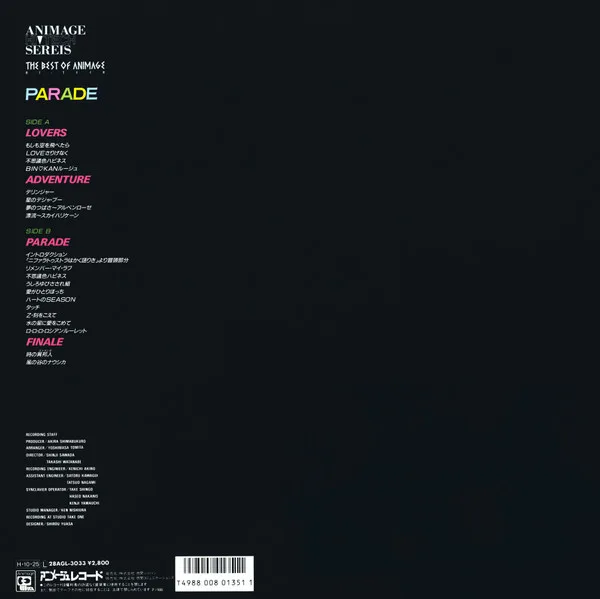 Album cover for Hi Tech The Best Of Animage Parade by Tomita