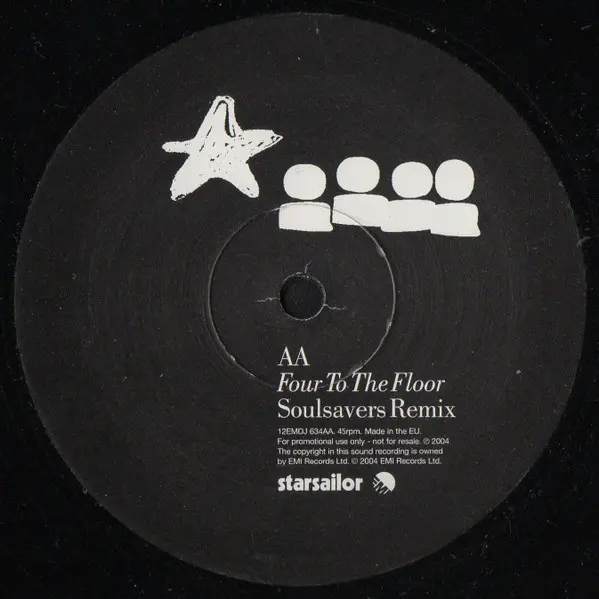 Starsailor - Four To The Floor, Electronic, Rock, Alternative Rock, Downtempo, House, Tech House, 2004 - EMI, UK, Vinyl 1x 12