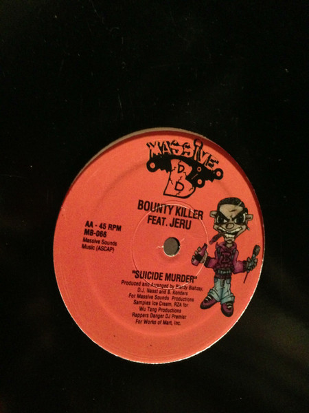 Bounty Killer - Suicide Murder / Suicide Murder (Remix), Hip Hop, Reggae, Dancehall, Ragga HipHop, 1995 - Massive B, US, Viny