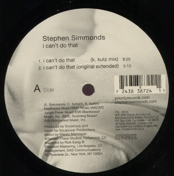 Album cover for I Can't Do That by Stephen Simmonds