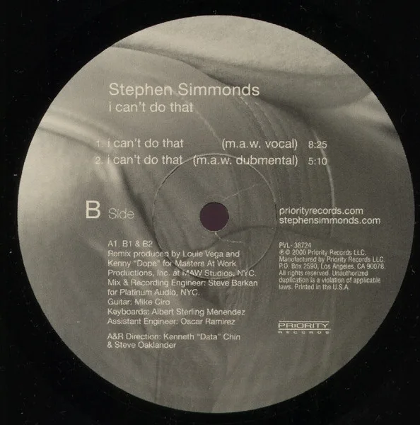Album cover for I Can't Do That by Stephen Simmonds