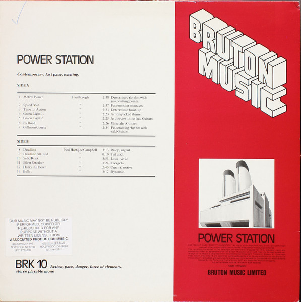 Paul Keogh / Paul Hart (2) / Joe Campbell - Power Station, Electronic, Jazz, Pop, Rock, Stage & Screen, Disco, Electro, Hi NR