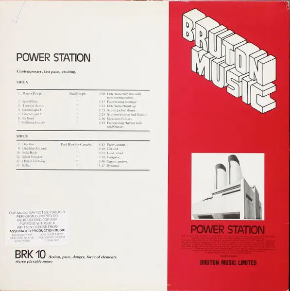 Paul Keogh / Paul Hart (2) / Joe Campbell - Power Station, Electronic, Jazz, Pop, Rock, Stage & Screen, Disco, Electro, Hi NR