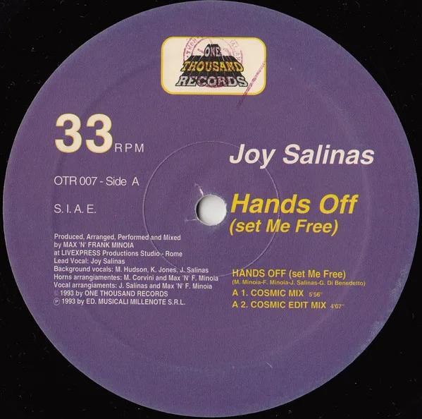 Album cover for Hands Off (Set Me Free) by Joy Salinas
