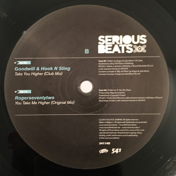 Various - Serious Beats, Electronic, House, 2012 - 541, Belgium, Vinyl 1x 12"