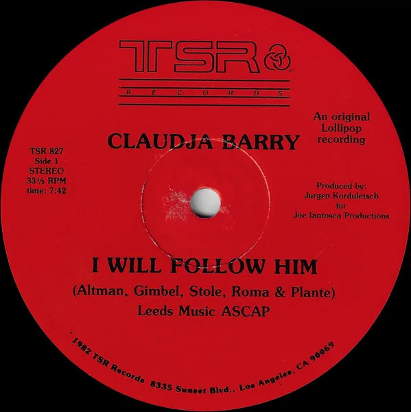 Album cover for I Will Follow Him / Work Me Over by Claudja Barry