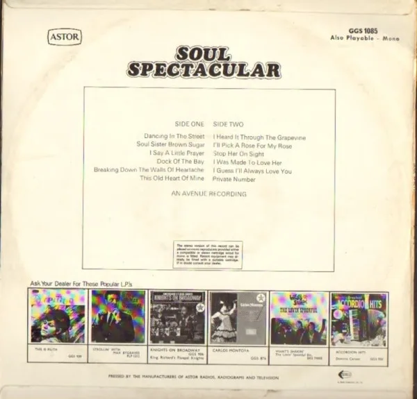 Album cover for Soul Spectacular by Various