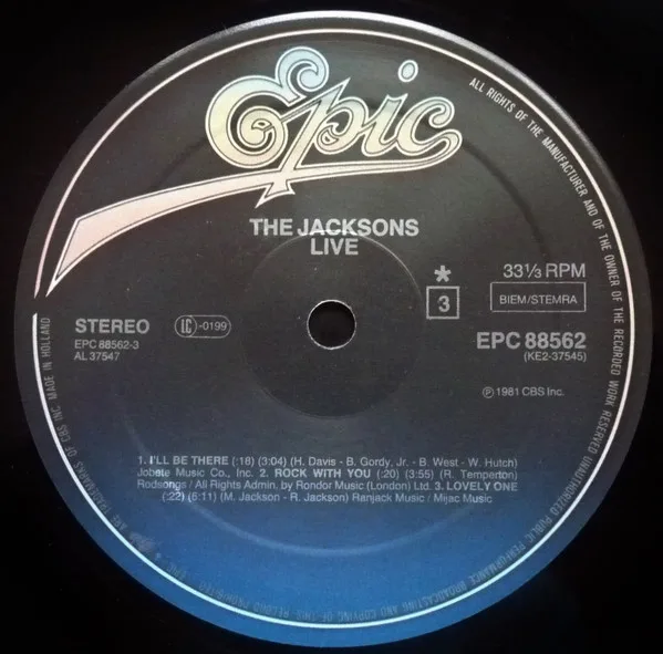 Album cover for Live by Jacksons, The