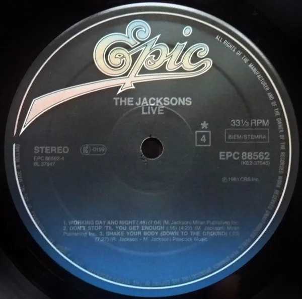 Album cover for Live by Jacksons, The
