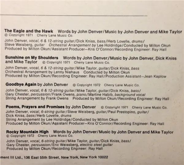 John Denver - John Denver's Greatest Hits, Folk, World, & Country, Rock, Acoustic, Country Rock, 1973 - RCA Victor, Australia