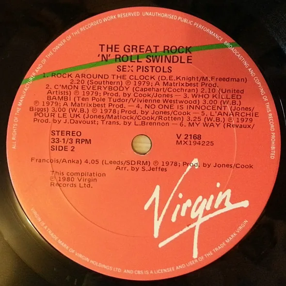 Album cover for The Great Rock 'N' Roll Swindle by Sex Pistols