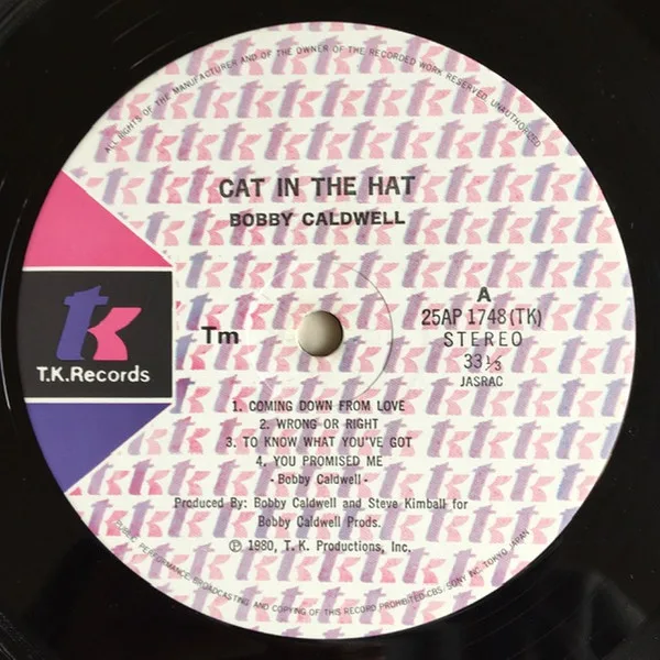 Album cover for Cat In The Hat = ロマンティック・キャット by Bobby Caldwell = Bobby Caldwell